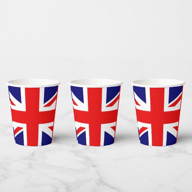 GOBELETS EN PAPIER UNION JACK - LE DRAPEAU BRITANNIQUE (Multi)