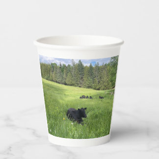 Gobelets En Papier Vaches noires du Vermont, tasse de papier