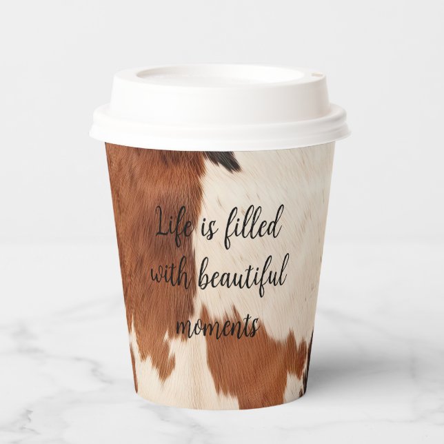 Gobelets En Papier Vachette noire Brown occidentale (Recto)