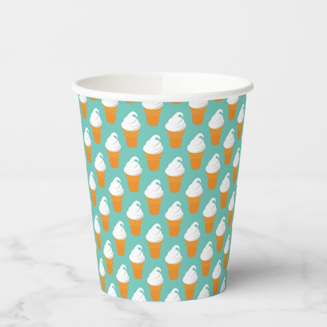 Gobelets En Papier Vanilla Ice Cream Cone Motif (Gauche)