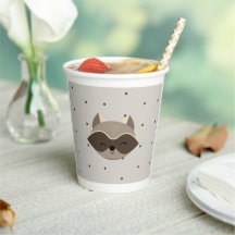 Vasos De Papel Baby Shower, Animales del Bosque