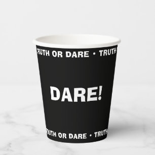 Gobelets En Papier Vérité ou Odeur Jeu de fête DARE Black Beer Pong