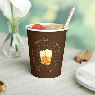 Gobelets En Papier Verres à bière Oktoberfest 20xx Brun Sunburst