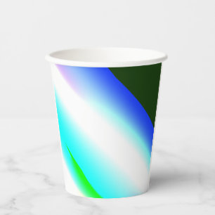 Gobelets En Papier Vert bleu arc-en-ciel texture abstraite motif art