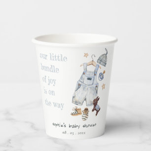 Gobelets En Papier Vêtements Bébé mignons Essentials Baby shower Garç