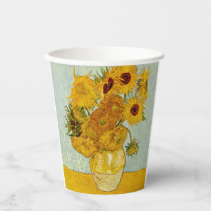 Gobelets En Papier Vincent Van Gogh 12 Tournesols Impressionniste