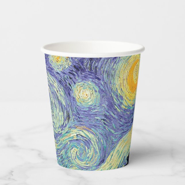 Gobelets En Papier Vincent Van Gogh/ Coupes De Papier Nuit Starry (Verso)