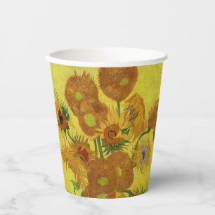 Gobelets En Papier Vincent van Gogh - Vase avec quinze tournesols