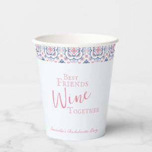 Gobelets En Papier Vino Drôle Avant Vows Vine Bachelorette