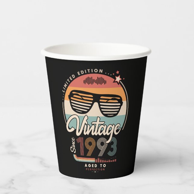 Gobelets En Papier Vintage depuis 1993 (Recto)