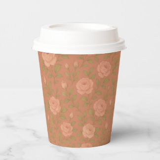 Gobelets En Papier Vintage Rose Paper Cups