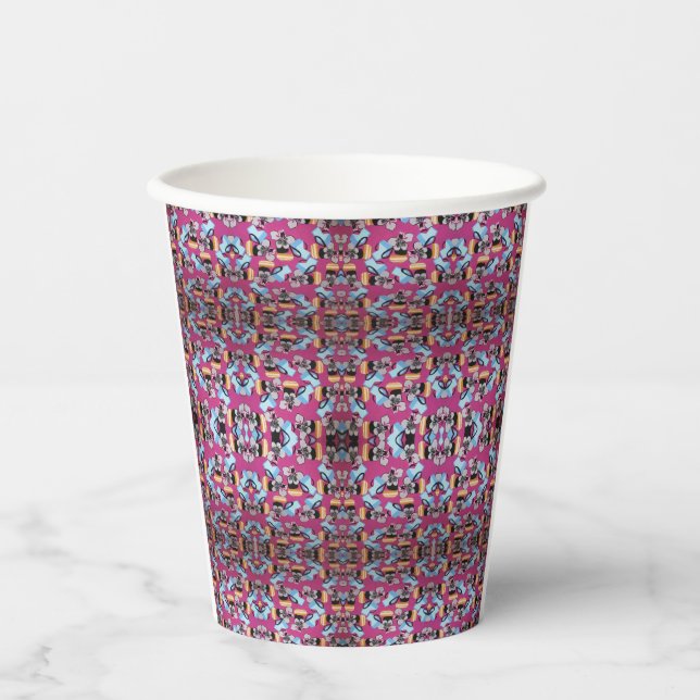 Gobelets En Papier Violettes Douces Et Mobilier (Recto)