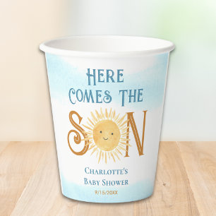 Gobelets En Papier Voici Le Baby shower Son