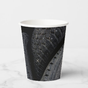 Gobelets En Papier Voiture automobile vieux pneus Black Road voyages
