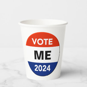 Gobelets En Papier Vote personnel Campagne électorale présidentielle