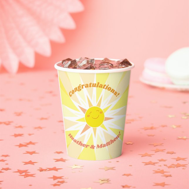 Gobelets En Papier Vous êtes mon Baby shower Sunshine (Insitu)