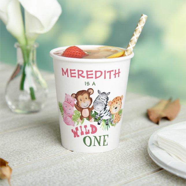Gobelets En Papier Wild ONE Girl 1er anniversaire (Insitu)