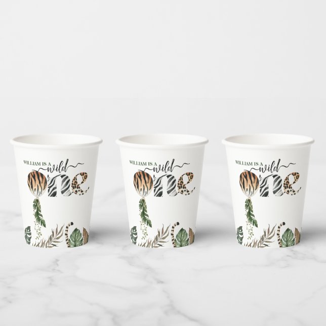 Gobelets En Papier Wild One moderne genre Neutre 1er anniversaire (Multi)