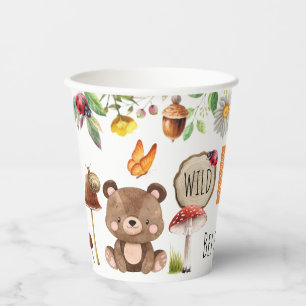 Gobelets En Papier Wild One Woodland 1er Anniversaire tasse de papier