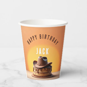 Gobelets En Papier Wild West Cowboy Casquette Cake