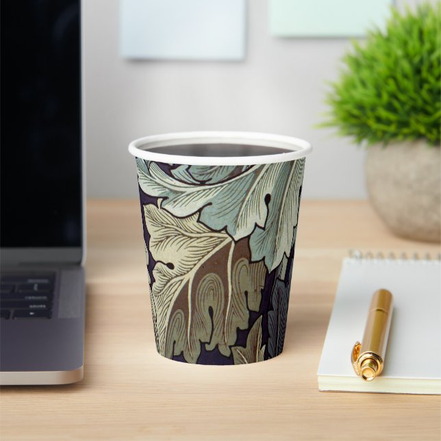 Gobelets En Papier William Morris Acanthus Feuilles (Insitu)