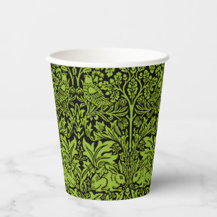Gobelets En Papier William Morris Frère Lapin Vert Sauge Noir