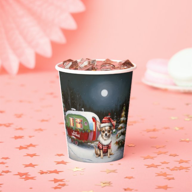 Gobelets En Papier Winter Chihuahua Caravan Christmas Adventure (Insitu)