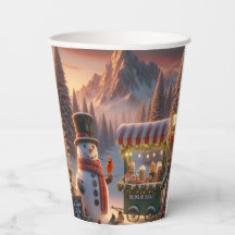Winter Wonderland Snowman's Hot Chocolate Cart