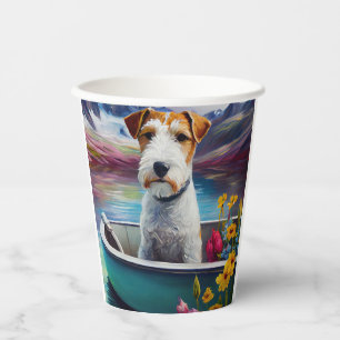 Gobelets En Papier Wirefox Terrier sur une pagaie : une aventure Pitt