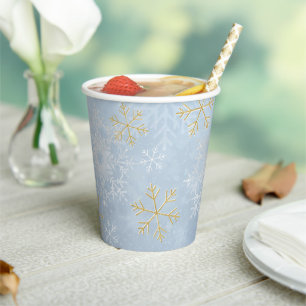 Gobelets En Papier Wonderland Snowflake tasses de papier hiver