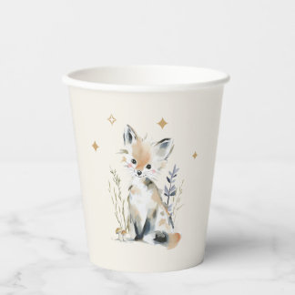 Gobelets En Papier Woodland Fox Baby Shower 