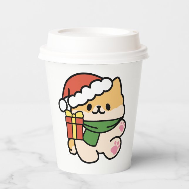 Gobelets En Papier Yappy Howlidays - Jote Christmas Dog Cartoon (Recto)