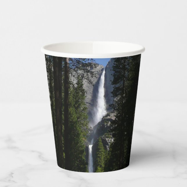 Gobelets En Papier Yosemite Falls et Woods Paysage Photographie (Gauche)