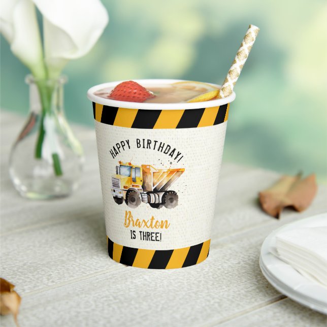 Gobelets En Papier Zone de construction de camions de pompage Ballons (Insitu)