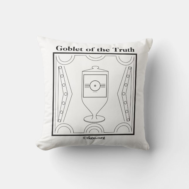 Goblet of the Truth  Throw Pillow (Front)