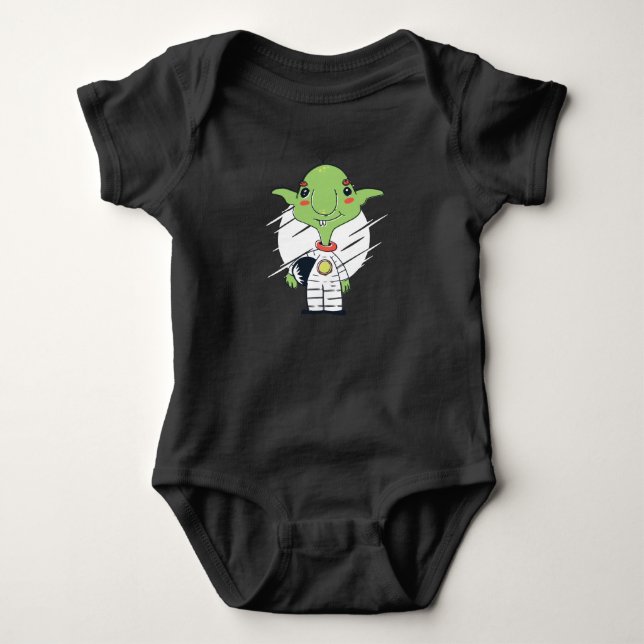 Goblin Astronaut Baby Bodysuit (Front)