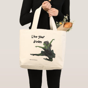 Goblin Girl Ballerina Dancing Fantasy Art Tote Bag
