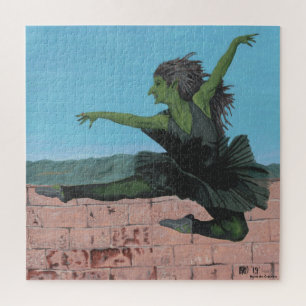 Goblin Girl Ballet Dancer Fantasy Art Large Puzzle