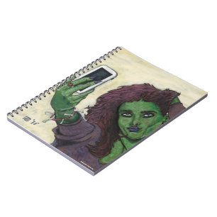 Goblin Girl Cell Phone Selfie Spiral Notebook