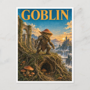Goblin, Gothic Fantasy Monster Mouse Pad. The Gob Postcard