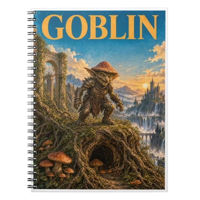Goblin, Gothic Fantasy Monster Notebook (Front)