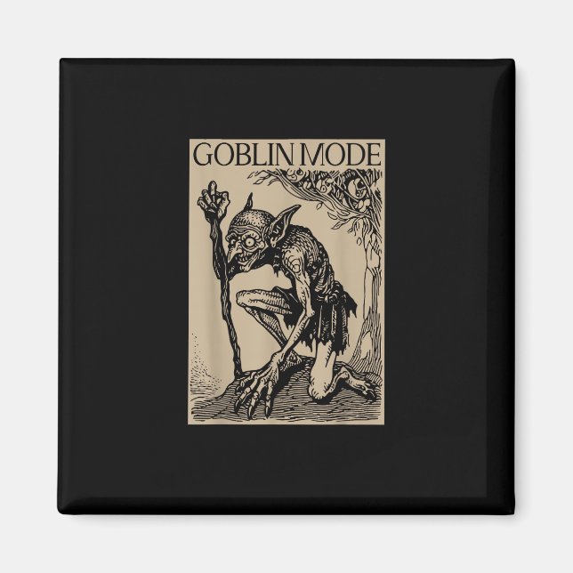 Goblin Mode Goblincore Fairycore Medieval Grunge A Magnet (Front)