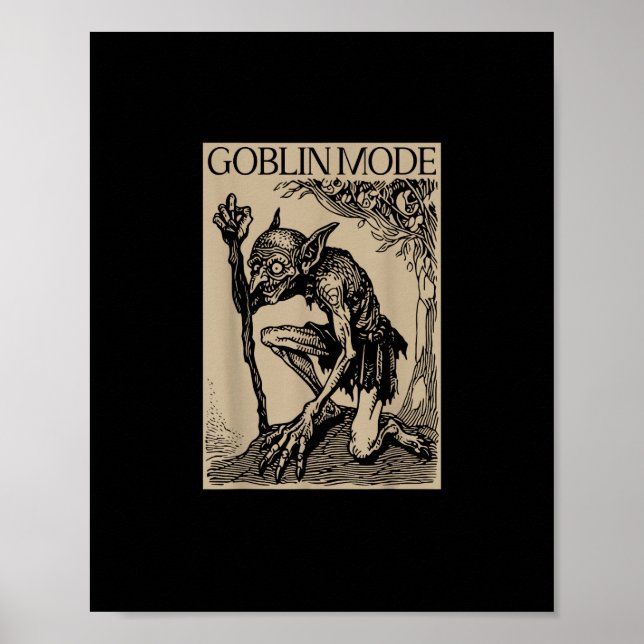 Goblin Mode Goblincore Fairycore Medieval Grunge A Poster (Front)