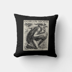 Goblin Mode Goblincore Vintage Aesthetic Funny Off Throw Pillow