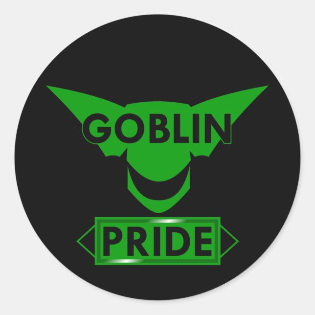 Goblin Pride Classic Round Sticker (Front)