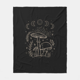 Goblincore Aesthetic Academia Cottagecore Mushroom Fleece Blanket