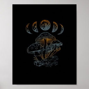 Goblincore Aesthetic Academia Cottagecore Mushroom Poster