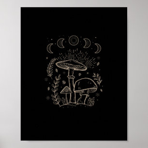 Goblincore Aesthetic Academia Cottagecore Mushroom Poster