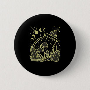 Goblincore Aesthetic Cottagecore Academia Mushroom 2 Inch Round Button