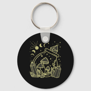 Goblincore Aesthetic Cottagecore Academia Mushroom Keychain
